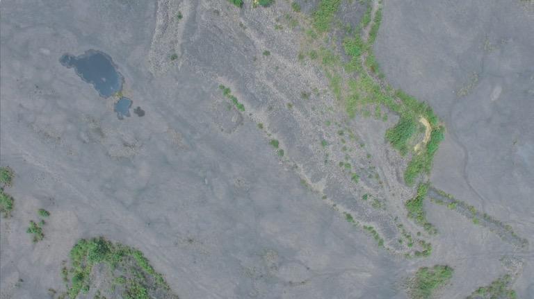 山陽無煙の上空映像。(2015年8月、「プロミス・パーク」作品撮影時)