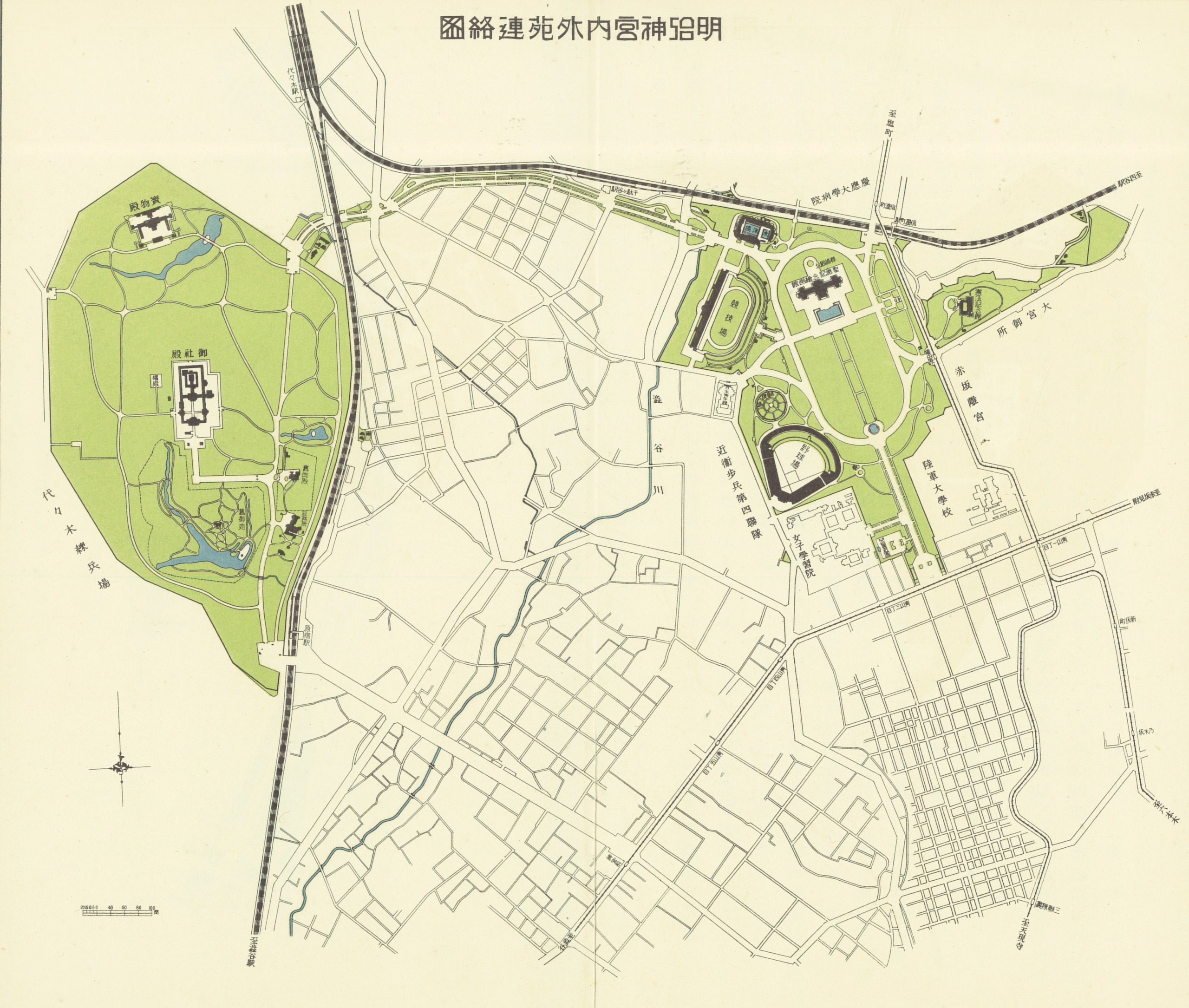 Fig. 3. Map of Naien, Gaien, and Urasandō.