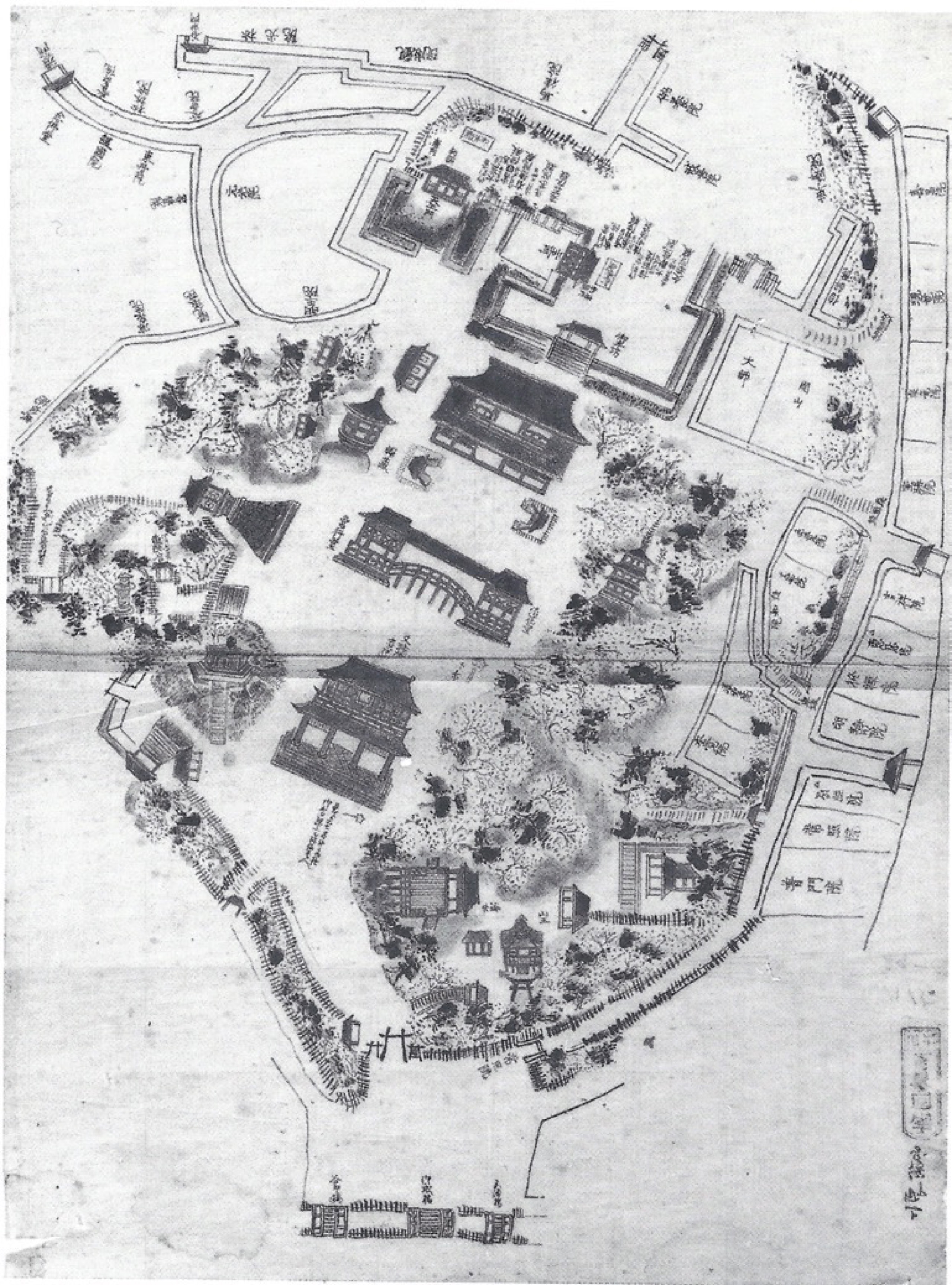 Fig. 6. Map of Kan’eiji Temple (1675)